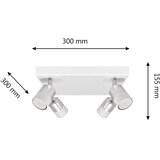  LED spot svetiljka TUBSSON 4xGU10/4,8W/230V bela/sjajni hrom | Eponuda.com