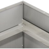  Vrtna saksija Srebrna 120 x 40 x 60 cm Nehrđajući čelik | shoptok.hr