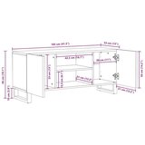 TV ormar s policom Smeđa 105 x 33 5 x 46 cm Čvrsto drvo manga | shoptok.hr
