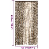  Zastor protiv muha bež i smeđa 100 x 230 cm od šenila | shoptok.hr