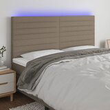 vidaXL LED uzglavlje smeđesivo 200x5x118/128 cm od tkanine Cijene