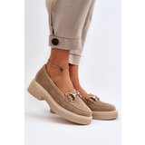 Zazoo 3429 Suede Women's Moccasins With Decoration Beige | Shoptok.si
