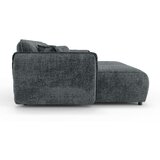 Ropez Temno siva sedežna garnitura iz šenilje z ležalnikom 252 cm Nelia Big – | Shoptok.si