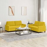  2-dijelni set sofa s jastucima žuti baršunasti | shoptok.hr
