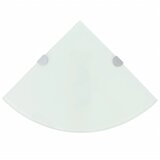 vidaXL Kutna Polica s Kromiranim Nosačima Staklena Bijela 25x25 cm Cijene