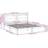  Dugi okvir kreveta bez madraca 180 x 220 cm masivno drvo | shoptok.hr