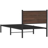  Metalni okvir kreveta bez madraca smeđi hrast 90x190 cm | shoptok.hr