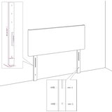  Uzglavlje s ušima tamnoplavo 83 x 23 x 118/128 cm baršunasto | shoptok.hr