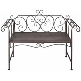  Vrtna klupa 132 cm čelična antikno smeđa | Eponuda.com