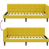  Kutni okvir kreveta s uzglavljem Žuta 100 cm x 200 cm Baršun | shoptok.hr