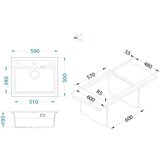 Alveus atrox 30 carbon sa crnim sifonom 590x500/195 mm | ePonuda.com