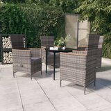 vidaXL 5-dijelni vrtni blagovaonski set s jastucima sivi | shoptok.hr