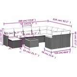  11-dijelni set vrtnih sofa s jastucima bež od poliratana | shoptok.hr