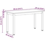  Klupa Bijelo 80 x 35 x 45 cm Čvrsto borovo drvo | shoptok.hr