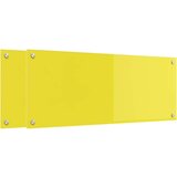 vidaXL Zaščita za kuhinjo 2 pcs Rumena 100 x 40 cm kaljeno steklo | Shoptok.si