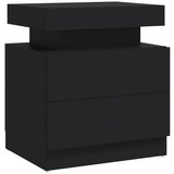Furnova Nočna omarica črna 45x35x52 cm inženirski les, (21926243) | Shoptok.si