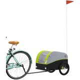 Prikolica za bicikl crno-zelena 30 kg željezna | shoptok.hr