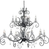 Elstead Lighting Elstead Amarilli Obesek s 15 svečami, črne in srebrne barve, (22094580) | Shoptok.si