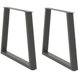  Noge za blagovaonski stol V-oblika 2 kom antracit 70 x (72-73,3) cm čelik | shoptok.hr