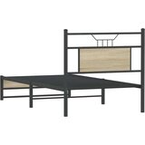 vidaXL Posteljni okvir brez vzmetnice hrast 90x200 cm inženirski les | Shoptok.si