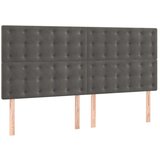  Uzglavlja 4 kom tamnosivi 80x5x78/88 cm baršunasta | shoptok.hr