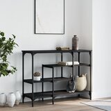  Konzolni stol s policama crni 100 x 35 x 75 cm | Shoptok.si