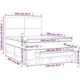  S oprugama i madracem smeđesivi 140x200 cm tkanina | shoptok.hr