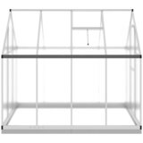  Staklenik s okvirom srebrni 224 x 169 x 202 cm aluminijski | shoptok.hr