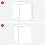  Vrtna saksija Bijelo 32 x 32 x 40 cm Hladno valjana čelična | shoptok.hr