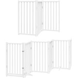  Vrata za pse s vratašcima 9 panela sklopiva 450 cm drvo topole Bijela 50 x 90 x 2 cm | shoptok.hr