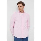 Polo Ralph Lauren Bombažna srajca moška, roza barva | Shoptok.si