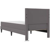  Okvir za krevet s LED trakama s uzglavljem Umjetna koža - Siva 80 x 200 cm | shoptok.hr