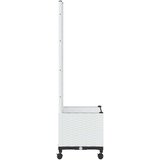  Vrtni saksija s rešetkom i kotačima Bijela 40 x 40 x 146 cm PP | shoptok.hr