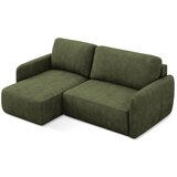 Makamii Zelena sklopiva/s prostorom za odlaganje kutna garnitura od šenila (s lijevim kutom/s ležaljkom) Lilo – | shoptok.hr