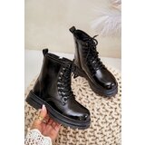 FR1 Insulated girls boots lacquered with zipper black Novita | Shoptok.si