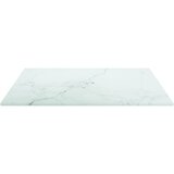 Stolna ploča bijela 40x40 cm 6 mm staklena s mramornim uzorkom | shoptok.hr