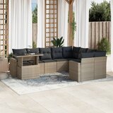 vidaXL 10-dijelni set vrtnih sofa poliratan s jastucima svijetlosivi | shoptok.hr