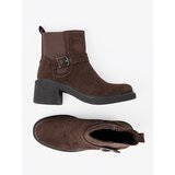 Shelvt Stylish brown ankle boots with a stable heel | shoptok.hr