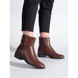 Sergio Leone Brown leather ankle boots by Cene