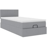  Otomanski krevet s madracem svijetlosivi 100x200 cm tkanine | shoptok.hr