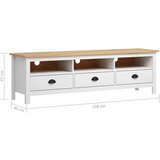 TV omarica Hill bela 158x40x47 cm trdna borovina, (20730505) | Shoptok.si