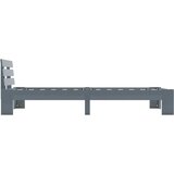  Okvir za krevet od masivne borovine sivi 100 x 200 cm | Shoptok.si