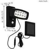 Eglo Palizzi spoljna reflektor, led, 2w, solarna, sa senzorom | Eponuda.com
