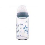 Lorelli staklena flašica za bebe 120ml sa Anti-Colic cuclom Blue Stars