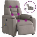 vidaXL Električni masažni naslonjač od tkanine smeđesivi | shoptok.hr