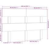  Uzglavlje za krevet sivo 164 x 3 x 81 cm od masivne borovine | shoptok.hr