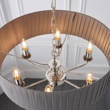  Endon 94397 - Luster na lancu HIGHCLERE 6xE14/40W/230V sivi/sjajni hrom | Eponuda.com