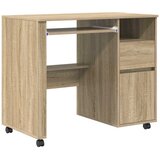  Stol s kotačićima s ladicama Sonoma hrast 91 x 50 x 77 cm | shoptok.hr
