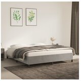  Posteljni okvir svetlo siv 160x200 cm žamet | Shoptok.si