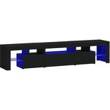 Maison Chic TV omarica - TV stojalo - Televizijska omarica z LED lučkami črna 200x36,5x40 cm, (21699255) Cene